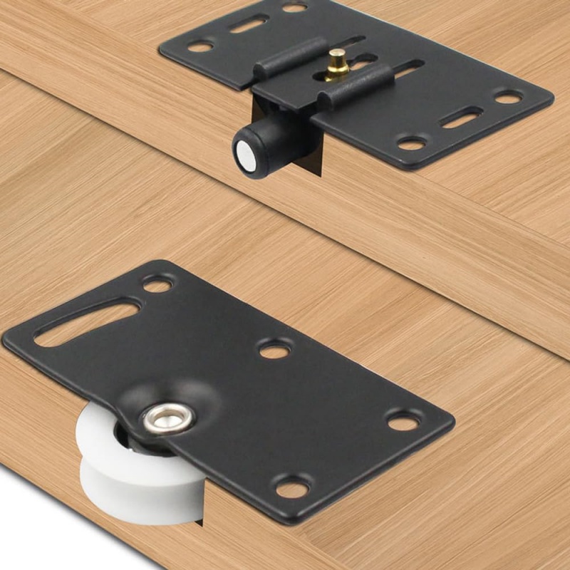 2 Sets Schuifkast Deur Roller, Garderobe Katrol, Kast Wielen, Schuifdeur Wiel, Dikker Meubellopers, Roller Hardware