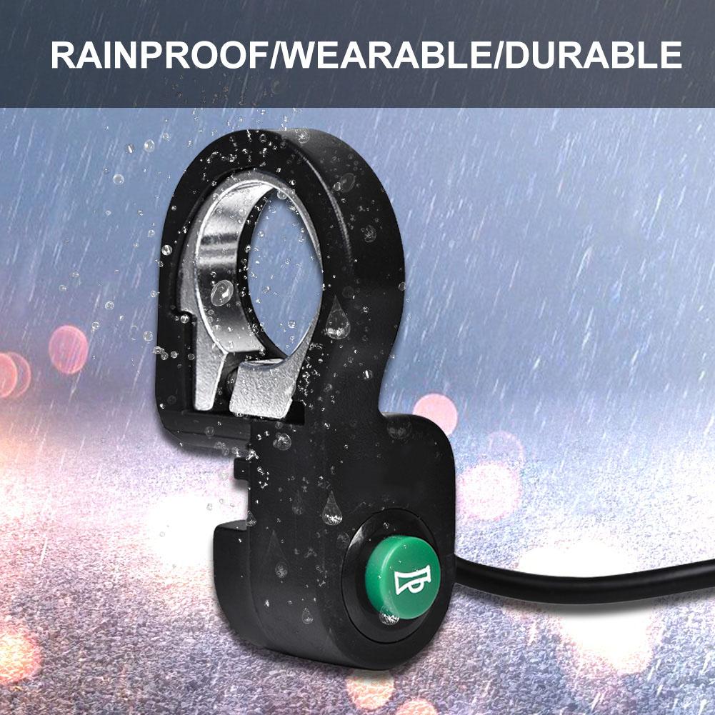 Fiets Claxon Schakelaar Kabel 22.5Mm Abs Scooter Knop Duurzaam Installeren Op Off Waterdichte DK-02 Fiets Accessoires Zwart
