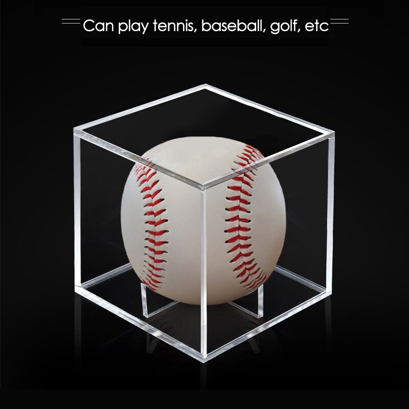 1 stück baseball-aufbewahrungsbox, praktischer transparenter displayständer, acrylbox für tennisbälle, softbälle und tischtennisbälle