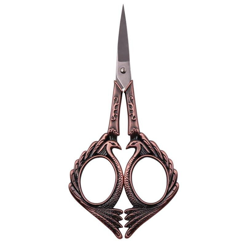 Retro Peacock Needlework Tailor Scissors Antique Vintage Thread Embroidery Stainless Steel Scissors For Sewing Supplies Tool: 01-12.6cm
