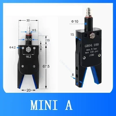 Mini A Greifer Serie Pneumatische Manipulator Vorrichtung Magnetische Induktion Rutschfeste Abdeckung Spritzguss Manipulator Zubehör: Braun