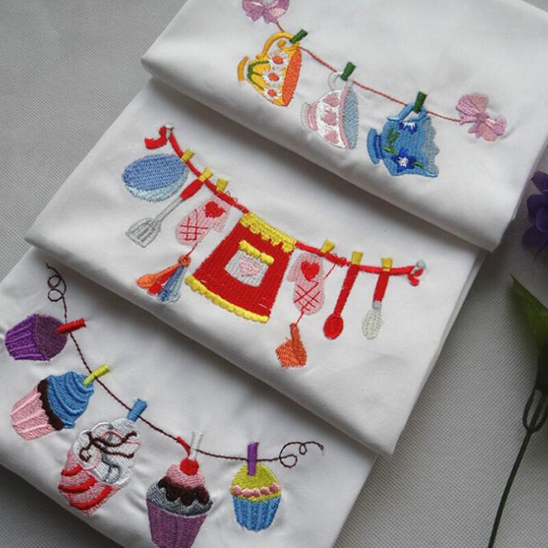 45x70cm simples bordado guardanapo de mesa algodão chá cozinha pano de limpeza cozimento pano foto fundo decoração