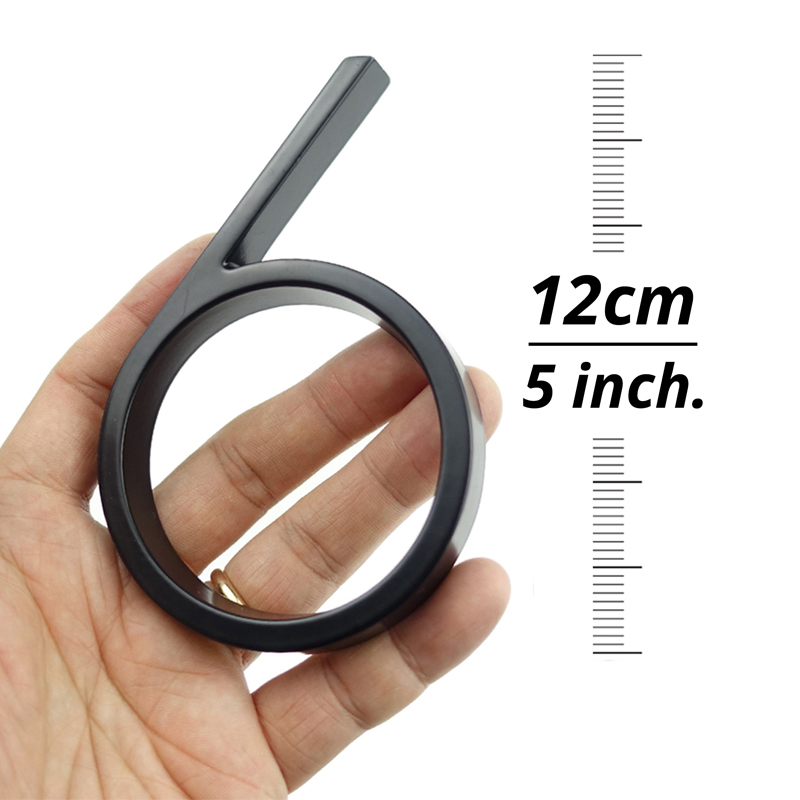 1pc 125mm Floating House Number Outdoor 5 inch Black Exterior House Number Apartment Door Numbers Mailbox Address Sign #0-9