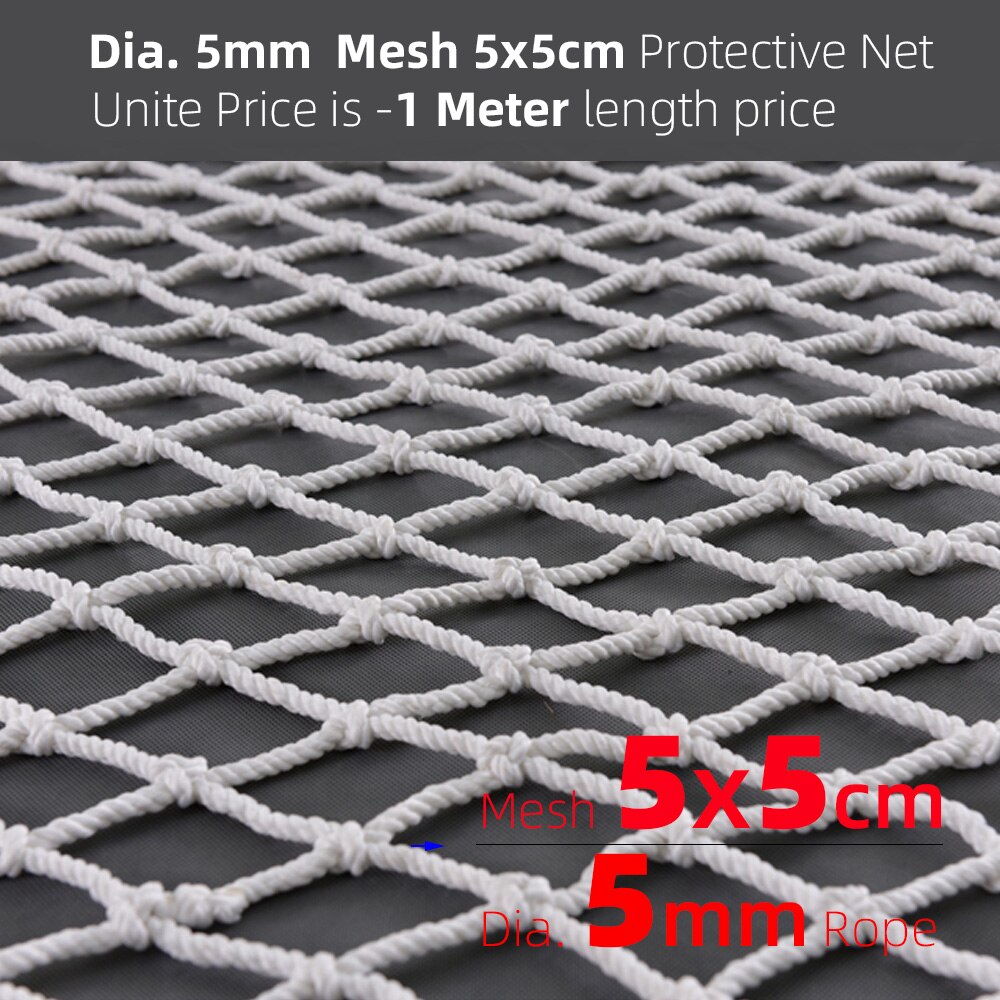 Protective Net Diameter 4/5/6MM Mesh 3/5/10CM Fence Rope Netting Garden Plant Climbing Outdoor Home Balcony Railing Guardrail: XXXL / Brown