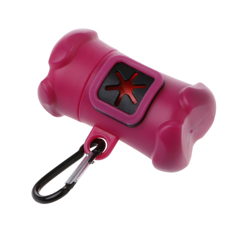 Pet Dog Bone Shape Waste Poo Garbage Dispenser Box Clean Up Bags Holder Carrier B0KB