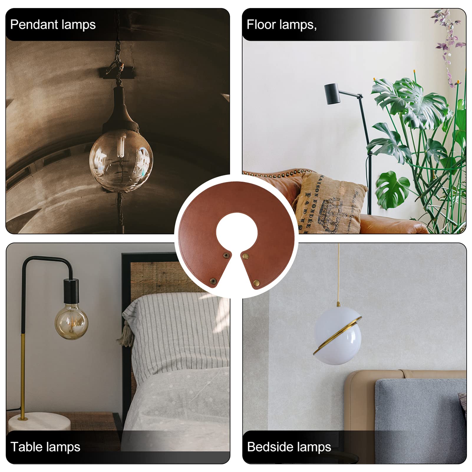 Lampenkap Lederen decoratieve hanglamp Lampenkap voor thuisbar Pub