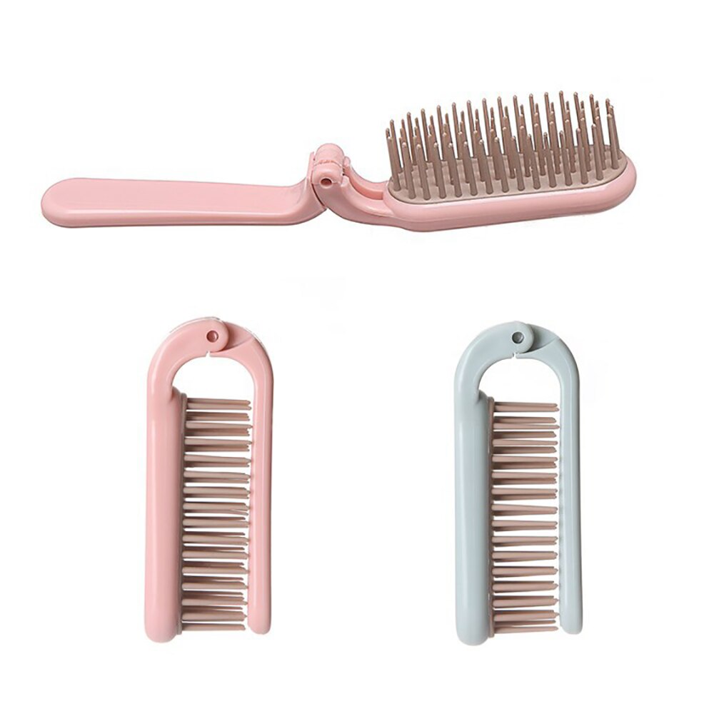 1pc Faltbare Haar Kamm Tragbare Reise Eisstockschießen Gerade Haar Pinsel Weiche Zahn Anti Statische Kopf Massagegerät Haar Styling Mithelfer