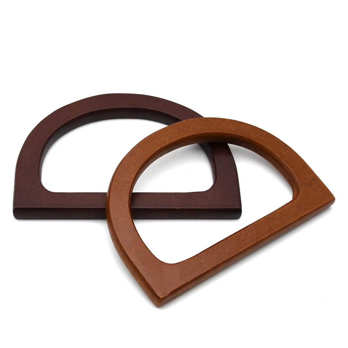 1 st träväskhandtag handväska väskram d-ring form ersättning gör-det-själv väskdelar tillbehör