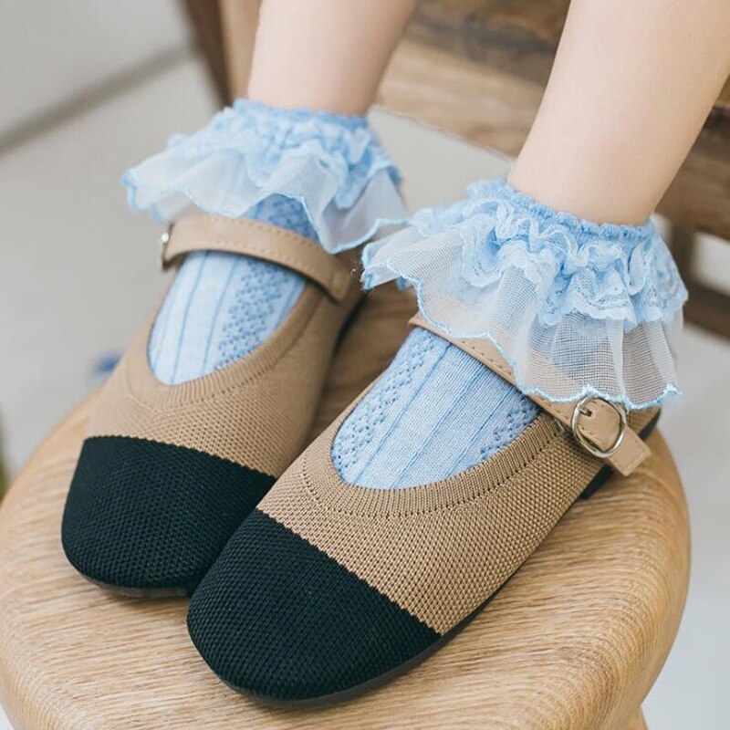Calcetines de punto con pompones para niñas, medias de princesa, para verano, 24 pares