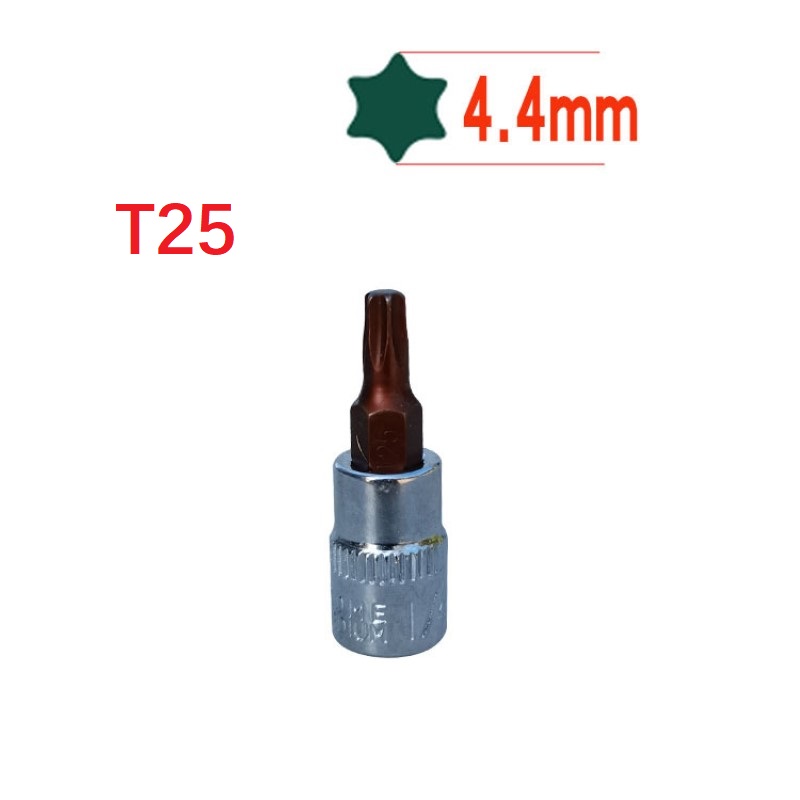 1pc Torx-schraubendreher bisschen 1/4 Zoll Stock Buchse Ratsche Steckschlüssel Adapter Hand Werkzeuge T8 T10 T15 T20 T25 T27 t30 T40: Grün