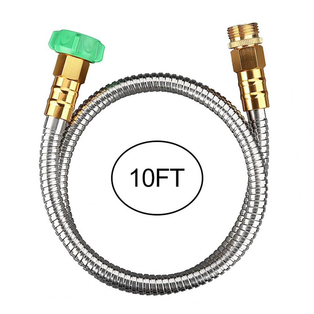 1-3M Short Garden Hose Metal Leakproof Leader Hose Universal Fit Secure Connection Garden Watering Stainless Steel Flexible Hose