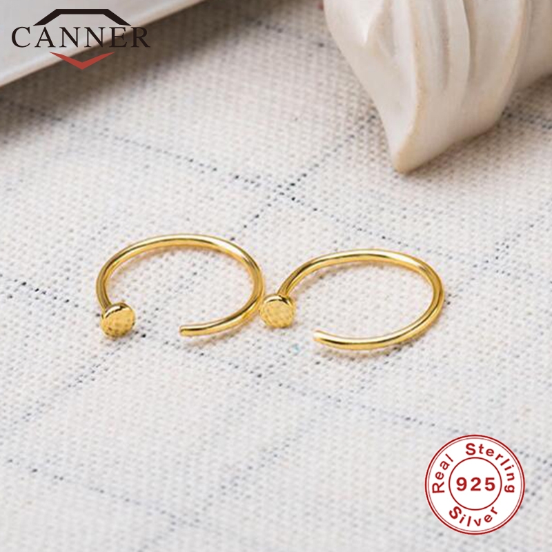 925 Sterling Zilveren Piercing Oor Tragus Kraakbeen Oorbellen Zilver/Goud Kleur Neus Hoop Nose Ring Opening Verstelbare Body Sieraden: 4 gold