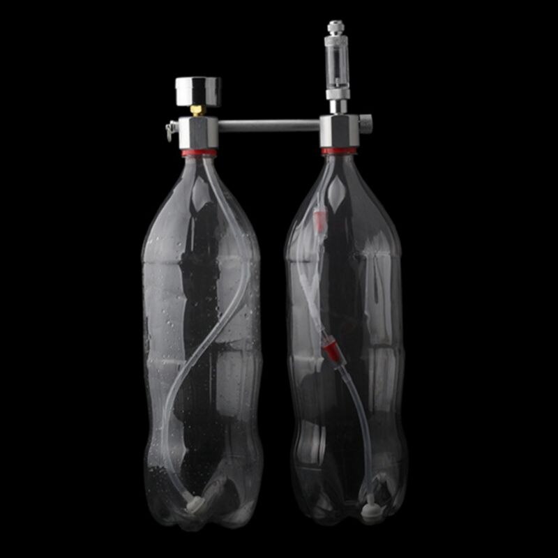 Kit generador de sistema de CO2 para acuario, difusor de plantas con válvula solenoide, accesorios para regulador de pecera