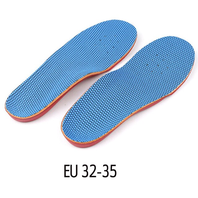Ushine  eu19-35 blå sprot arch sports barn x ben innleggssåler baby ortopediske innleggssåler baby joggesko innleggssåler: Gul 32-35