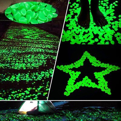 25/50 stuks glow in the dark tuinkiezels, lichtgevende stenen, stenen voor looppaden, tuinpaden, patio's, gazons, tuindecoratie, lichtgevende stenen