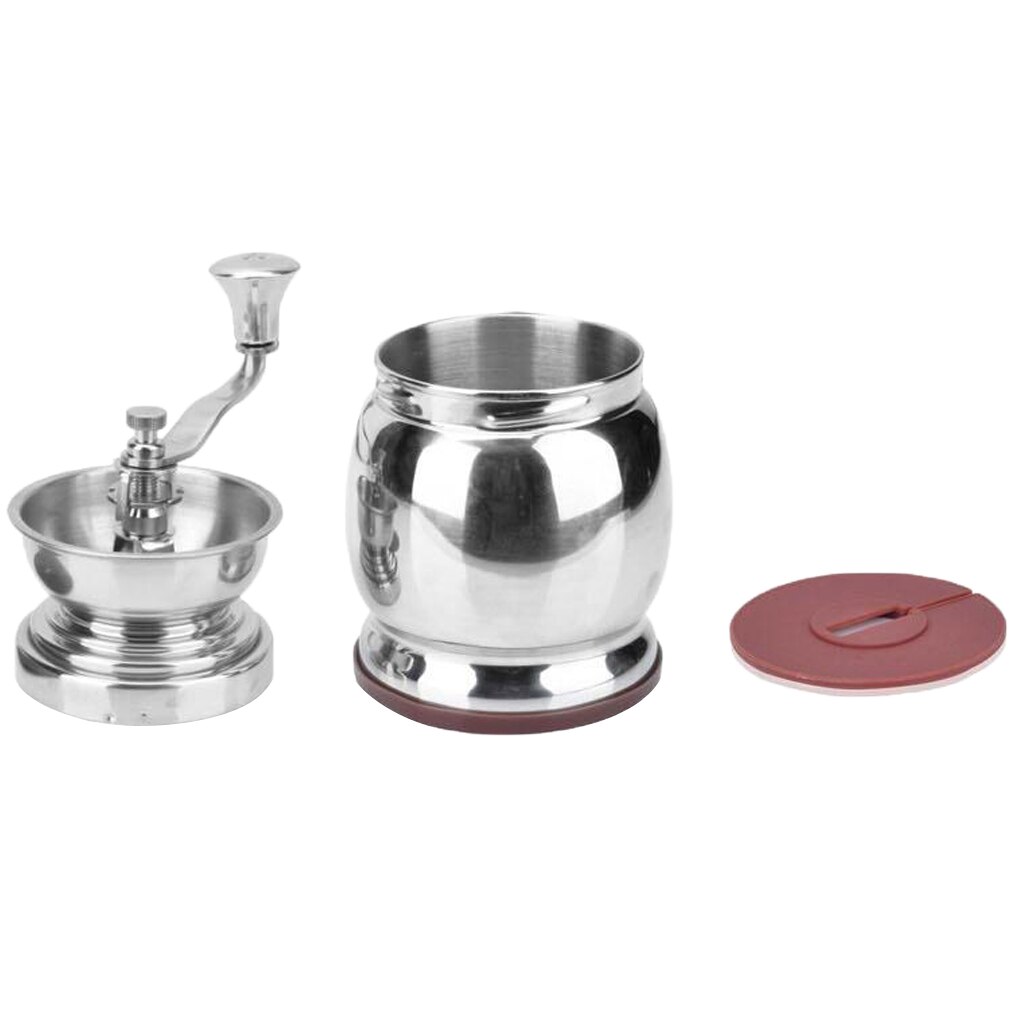 Manual Coffee Grinder Stainless Steel Ceramic Burr Portable Hand Crank Mill