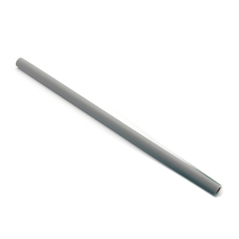Food grade fold drinker populær resirkulering silikon cocktail godteri farge halm festrekvisita rett 1pc: Rett grå