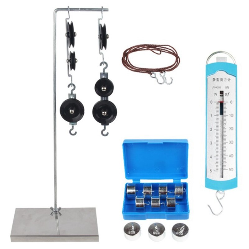 Spring Dynamometer Balance Physics Experiments Spring Balance Bar Hook Code Mechanics of Machinery Pulley Block Set: Default Title