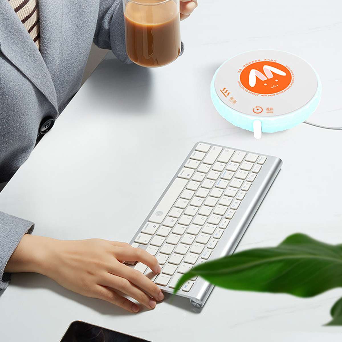 Mini Elektrische Kookplaat Kookplaat USB Warmer Cup Plaat Magnetische roerder Koffie Thee Kachel Huishoudapparatuur voor Keuken Kantoor