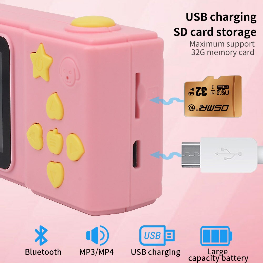 Kids Mini Digitale Camera 1.77 Inch Kleuren Scherm Foto Camera Voor Kinderen Video Camera 'S Voor Kinderen Jongens Meisjes