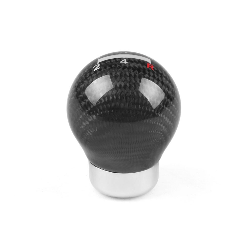 5 SPEED Shift Knob Manual/Automatic Car Real Carbon Fiber Ball Gear Shift Shifter Knob