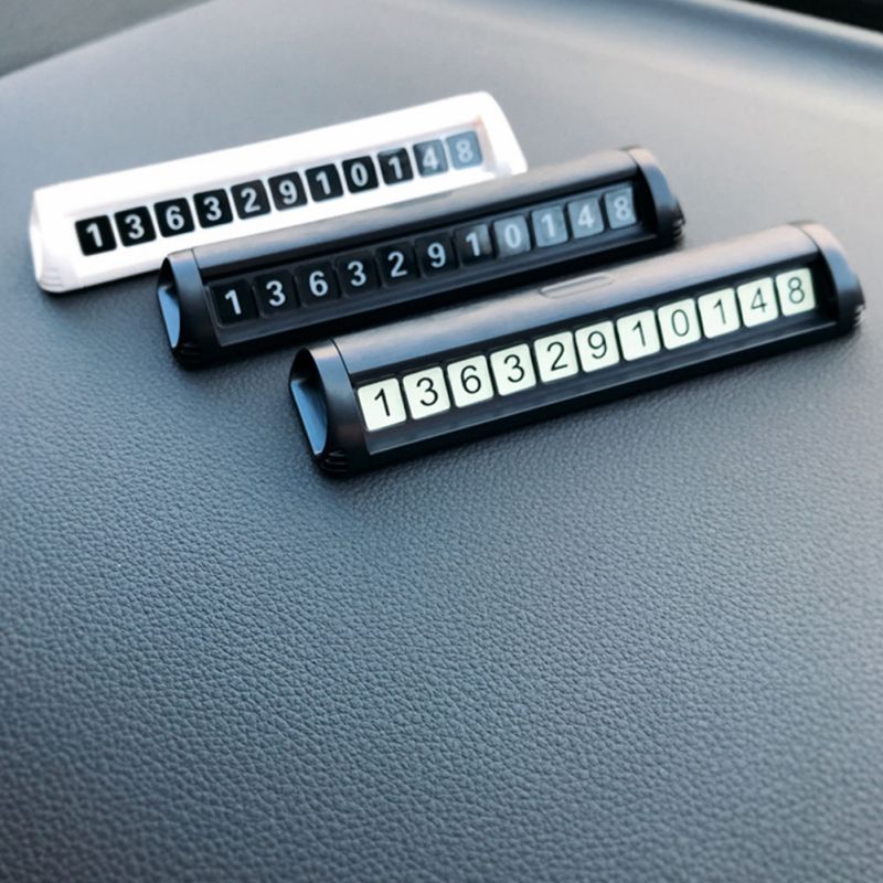 Car Temporary Stop Sign Temporary Car Parking Card Phone Number Plate Hidden Switch Parking Card