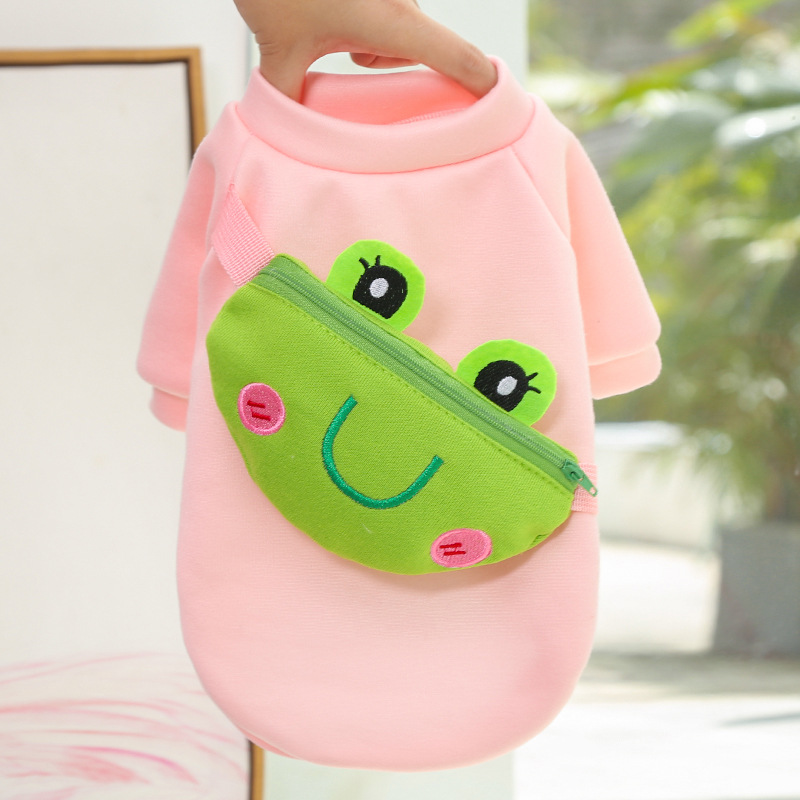 Winter Warm Pet Dog Clothes Soft Dog Hoodie Puppy Outfit Pug Chihuahua Sweater Polo Shirt Cat Puppy Coat Dog Dress Dog Costume: XS / green