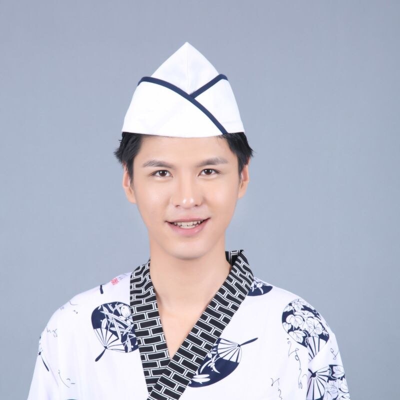 unisex japansk stil sushi kokk lokk matservice kjøkken kantine cozinha topp mester restaurant arbeidsbåt lue