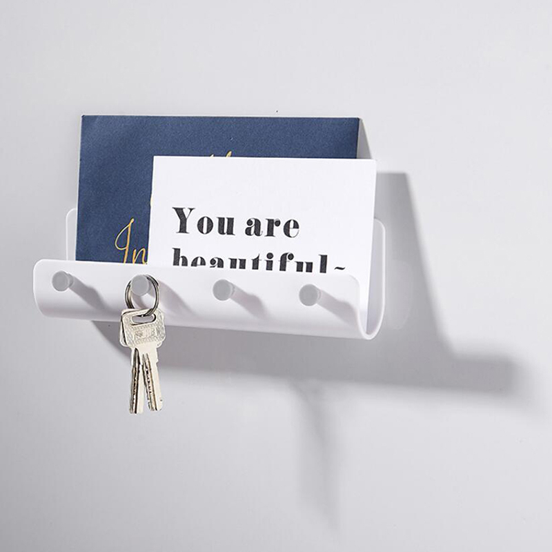 Badkamer Organizer Home Decor Ingang Muur Sleutel Hanger Magazijnstelling Muur Sleutel Opknoping Lijm Geen Nagel 3 Kleuren