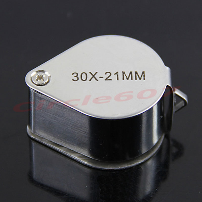 Jewelry Diamond Eye Loupe 30x21mm Magnifier Magnifying Glass Triplet Jewelers