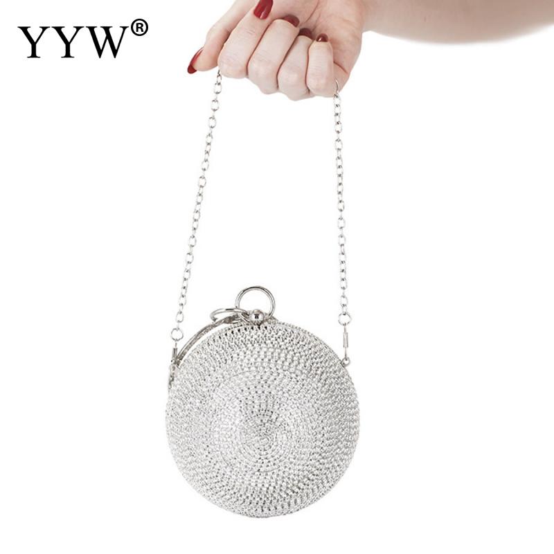 Étincelant strass soirée pochette dames sac à main sphérique embrayage classique cristal embrayages sac à bandoulière sac à main sac à main