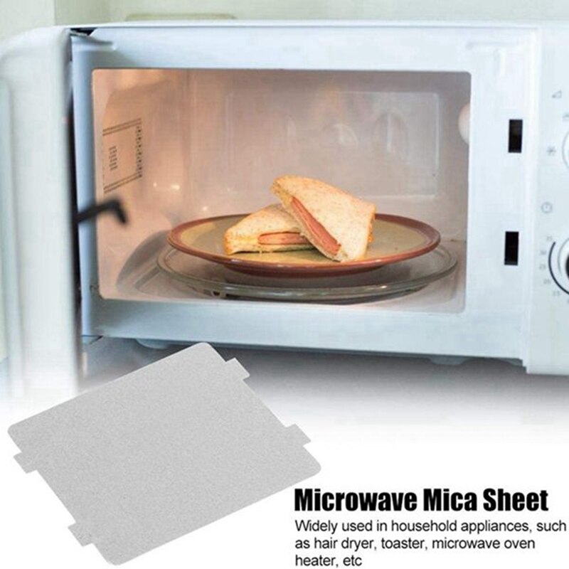 6Pcs 9.9cmx10.8cm Spare Parts Thickening Mica Plates Microwave Ovens Sheet Magnetron Cap