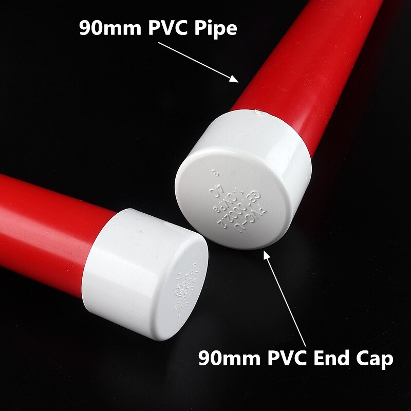 5Pcs Size 63~110mm PVC Water Supply Pipe End Plug Connector Irrigation System Plastic End Cap Fittings Watering White Parts