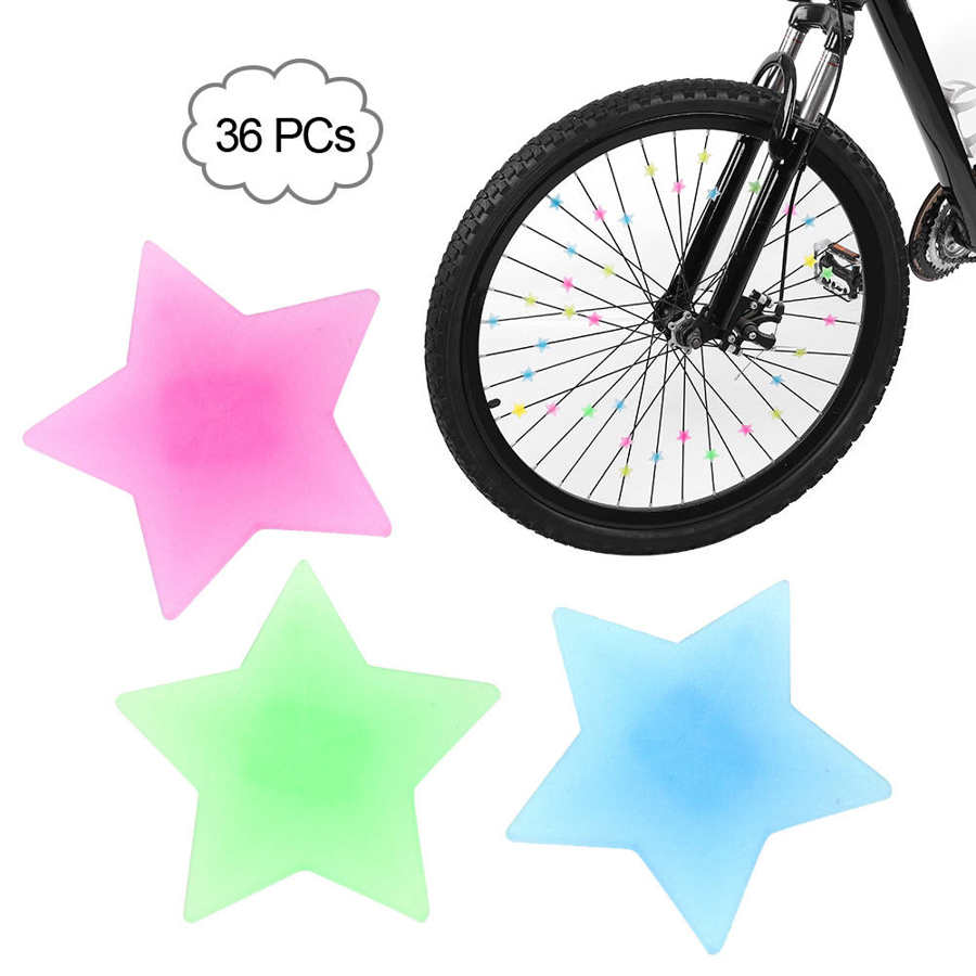 36/26 stuks fiets spaak kralen gekleurde kinderen plastic fiets wiel spaak kralen clips fiets spaak decoratie