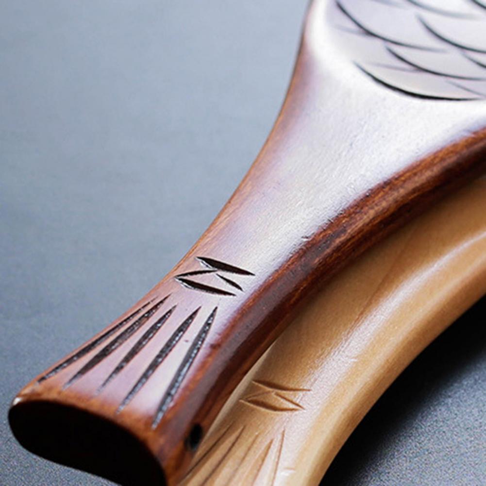 Ergonomic Handmade Rice Spoon Wood Adorable Fish Shape Rice Scoop for Home