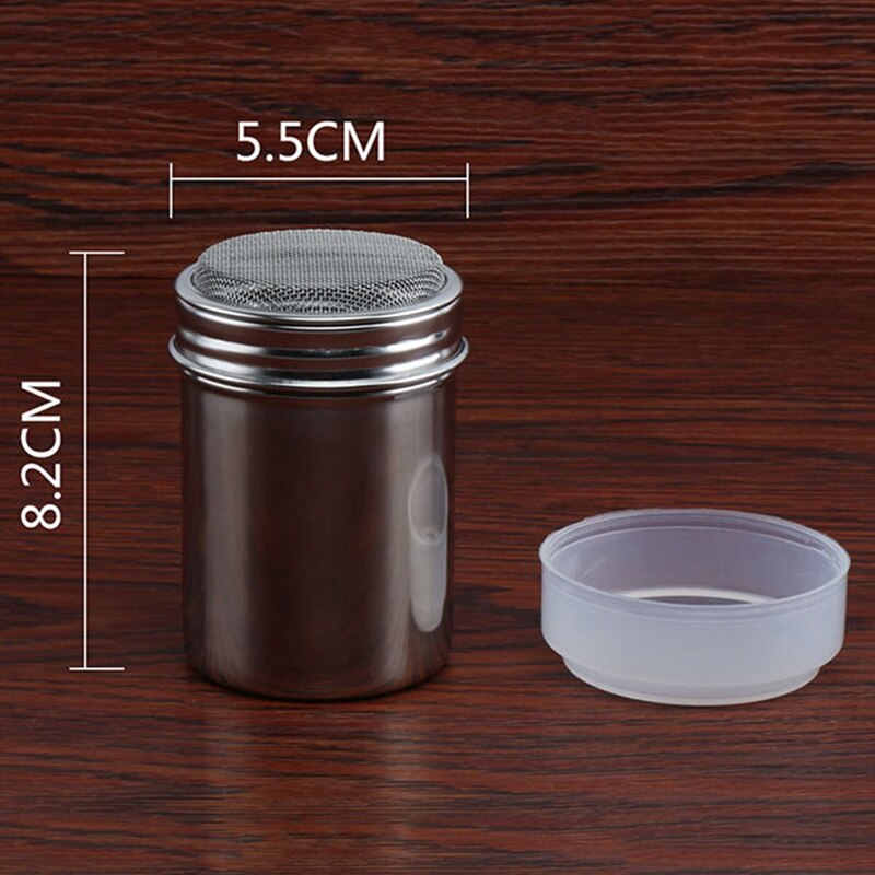 Stainless Steel Salt Sugar Pepper Shaker Box Cocoa Icing Powder Containers Home BBQ Baking Picnic Use