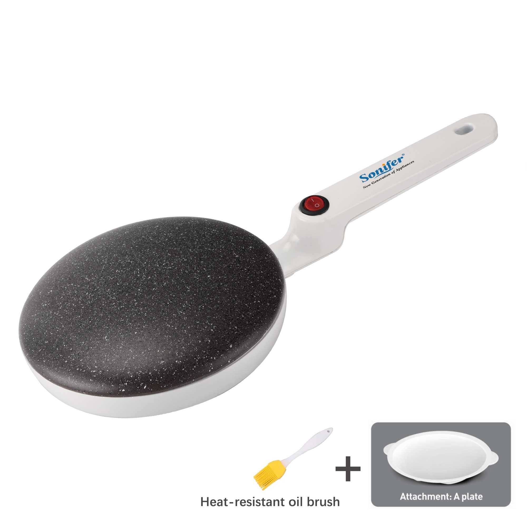 Máquina de tortitas para Pizza, plancha antiadherente eléctrica para hornear Pan y pasteles: SF3034 / UK
