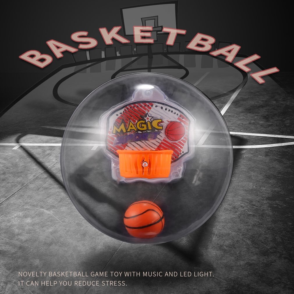 Kids Electronic Basketball Game Reduce Stress Toy Hand Basketball Practice Machine Shoot Game Toys with LED Light and Music