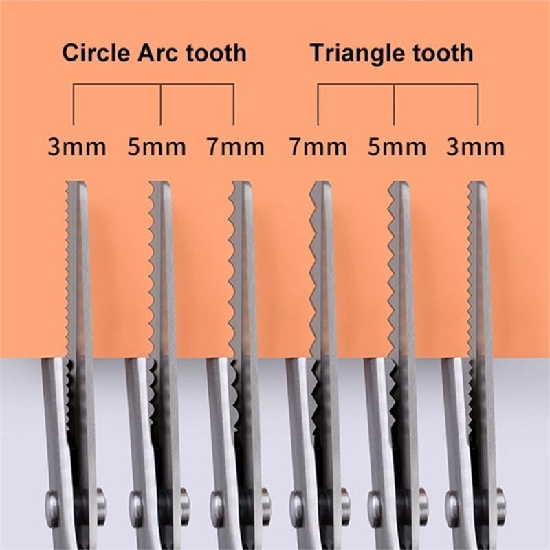 Tesoura de costura alfaiate scissor com dentes triangulares redondos para costura needlework artesanato profissional costurando ferramentas diy