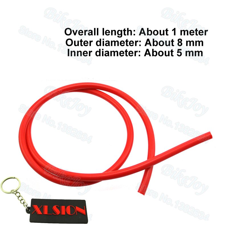 Czerwony 1 metr długość 5mm przewód paliwowy dla mini Moto motorynka Quad ATV powozik Gokart motorower skuter motocykl