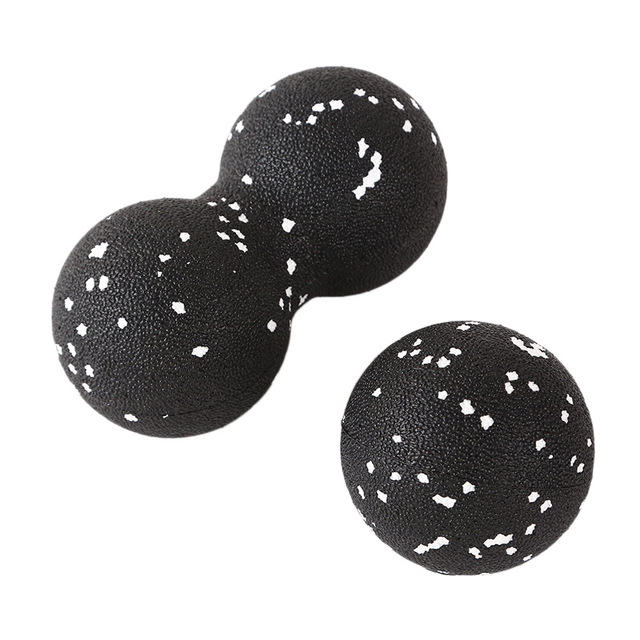Pelota de myofascia de Lacrosse EPP, pelota de masaje de maní, pelota de Yoga ligera de alta densidad para Fitness, ejercicio de Fascia corporal, alivia el dolor: Negro