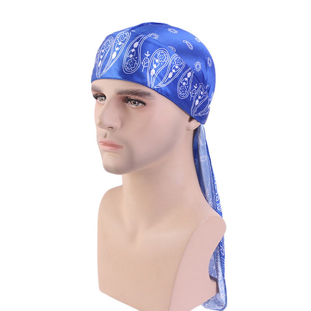 Pañuelo para la cabeza para hombre, pañuelo con estampado de Durag, sedoso