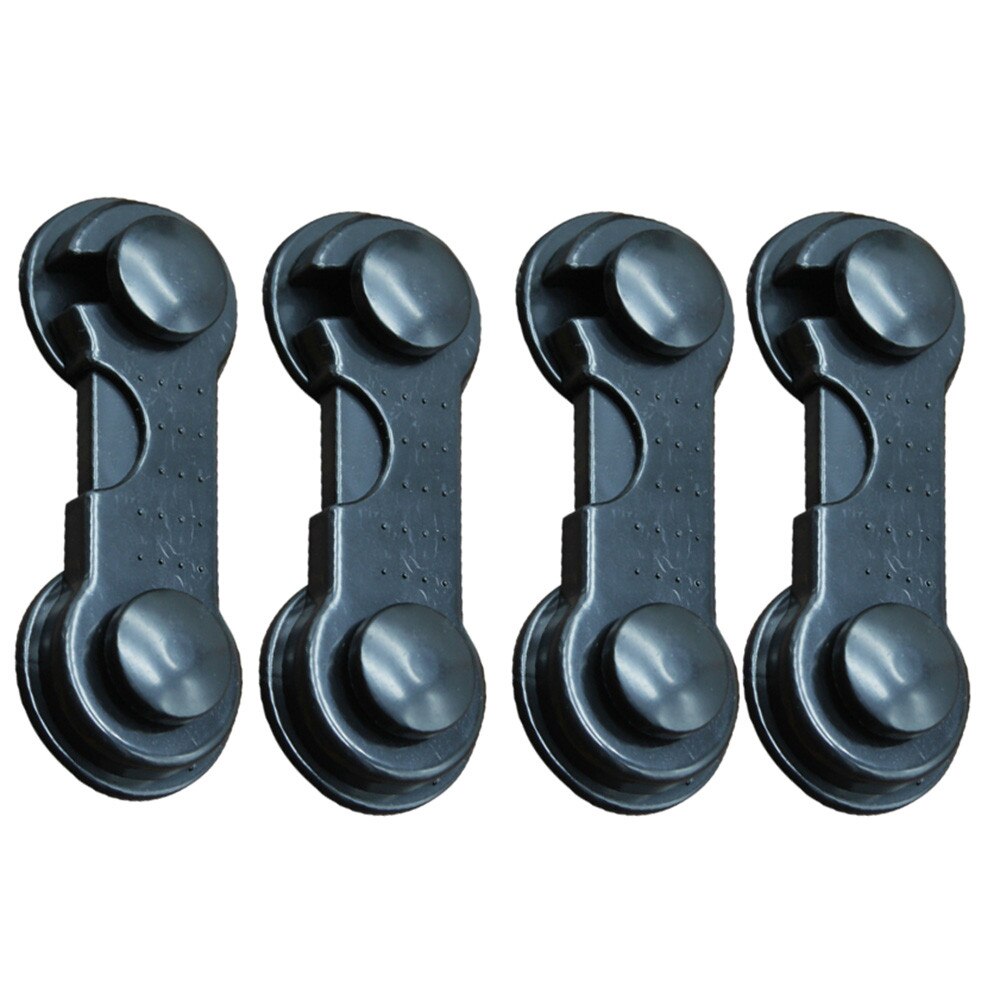 4 Stuks Baby Lock Thuis Kind Security Kids Box Lade Kast Kledingkast Window Deur Koelkast Safety Lock Kabinet Kast Deuren sloten: Black