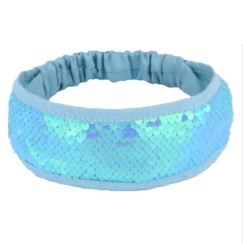 Lentejuelas sirena brillo lentejuelas deporte diademas para chicas antideslizante brillante pelo Hairband accesorios de estilo