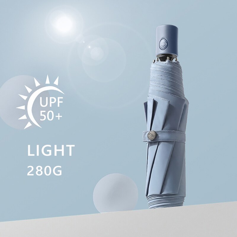Rain and sun umbrella sunscreen vinyl shine uv female automatic folding shade upf50 + parasol umbrella beach umbrella