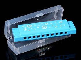 Bi 10 hullers mundharmonika børn blå musikinstrumenter mund ogan orff instrumenter pædagogisk studerende 'legetøj mondharmonica: Blå