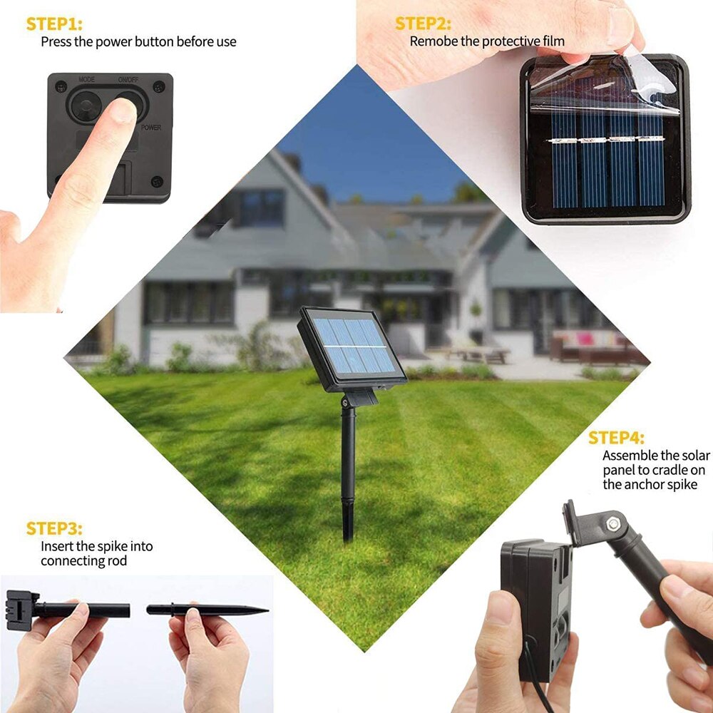 IP65 Waterproof Solar LED String Fairy Light Energy Lights Christmas Garden Lighting Courtyard Landscape Decorative