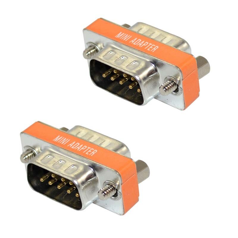 Mini Null Modem DB9 Male to DB9 Male plug Adapter Gender Changer