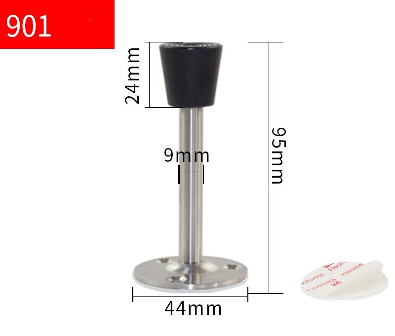 Door buffer, magnetic door buffer, stainless steel bracket, noise free floor door buffer, door protection function: Red