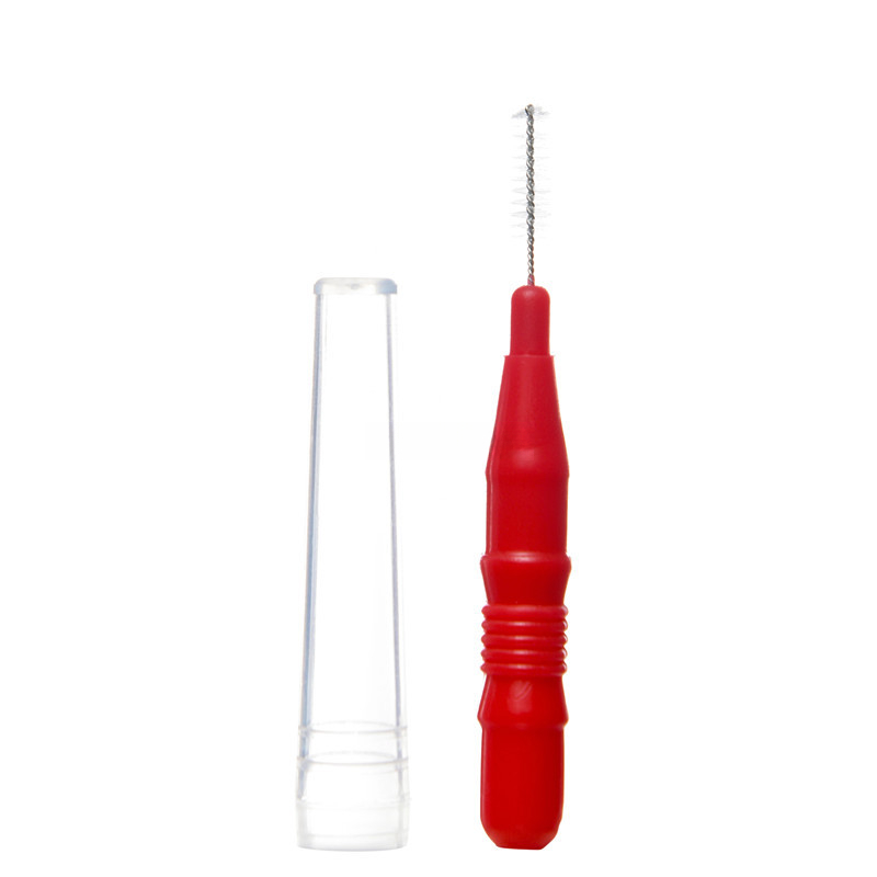 Palillo de dientes para el cuidado, cepillo Interdental, aparatos ortopédicos para encías, palo de hilo Dental suave, palillo de dientes, herramientas de limpieza para el cuidado bucal, portátil y práctico: Rojo